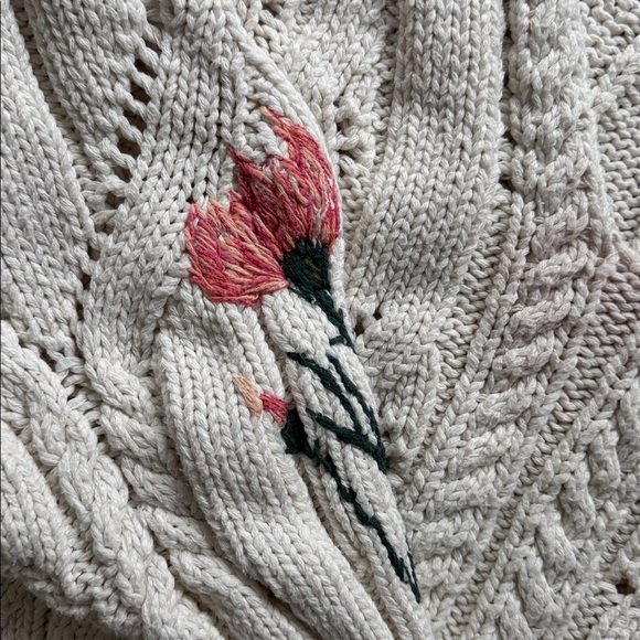 PILCRO EMBROIDERED CHUNKY KNIT SWEATER 2X - Picture 2 of 5